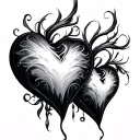 3 hearts connected tattoo design idea