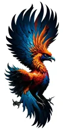 supernatural phoenix tattoo design idea