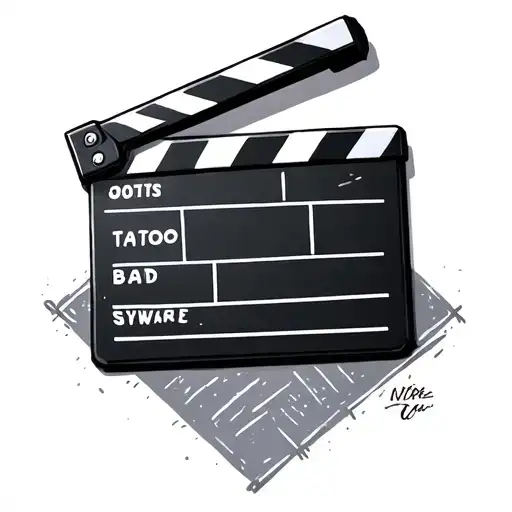 Clapperboard tattoo design idea