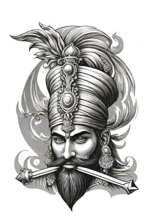sikh warrior tattoo design idea