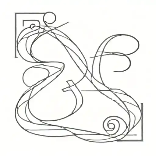 2 and 6 number joined together tattoo design idea