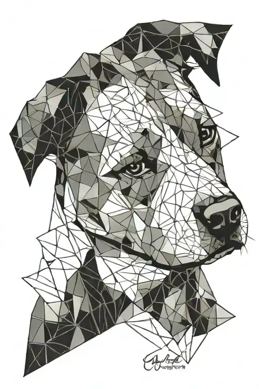 staffy puppy tattoo design idea