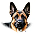 Belgian Malinois tattoo design idea