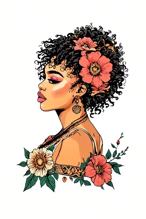 ctrl sza with flowers tattoo design idea