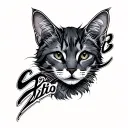 Oscar's name with the name tattoo design idea