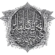 muslim inspired with allah simple text tattoo design idea
