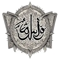 muslim inspired with allah simple text tattoo design idea