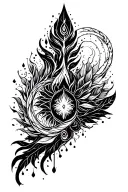 Four Elements tattoo design idea