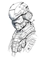 Helldivers tattoo design idea