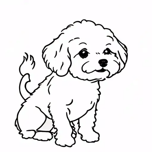 Bichon Frise tattoo design idea