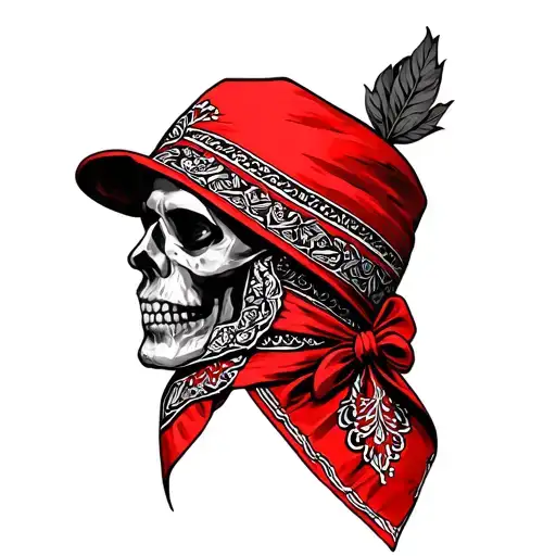 Red Bandana tattoo design idea