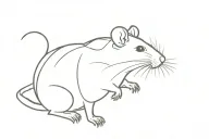 cute rat tattoo design idea