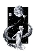 Gemini constellation tattoo design idea
