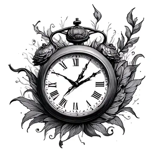 Birth Clock tattoo design idea