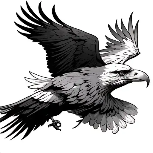 I want an eagle tattoo. Want the head of the bird on my upper chest with feathers extending onto my upper arm (shoulder) tattoo design idea