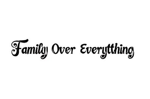 "Family Over Everything" tattoo design idea
