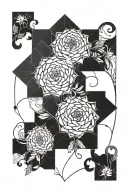 moment mori memento vivere tattoo design idea