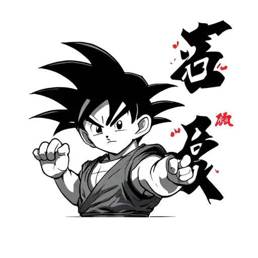Kid Goku tattoo design idea