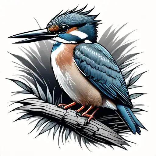 Kingfisher tattoo design idea