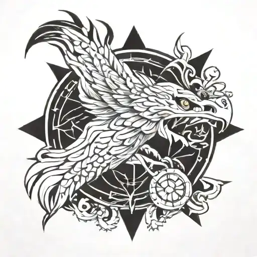 helm of awe tattoo design idea