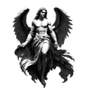 Angel Michael tattoo design idea