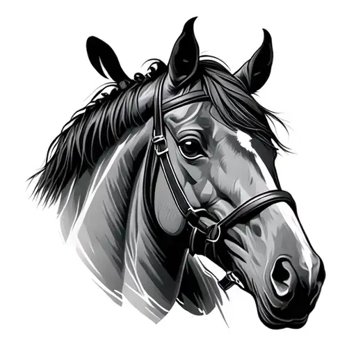 Racehorse tattoo design idea