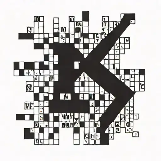 crossword puzzle with the following names Castledine, Mark, Jessie, Bailey, Remi, David, Helen, Bam and Milo tattoo design idea