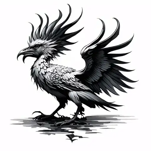 simurgh tattoo design idea