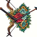 bow and arrow tattoo design idea