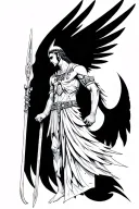 Osiris with wings tattoo design idea