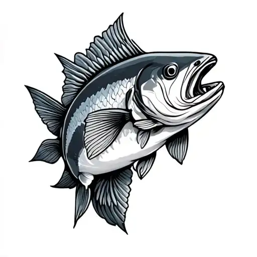 King Salmon tattoo design idea