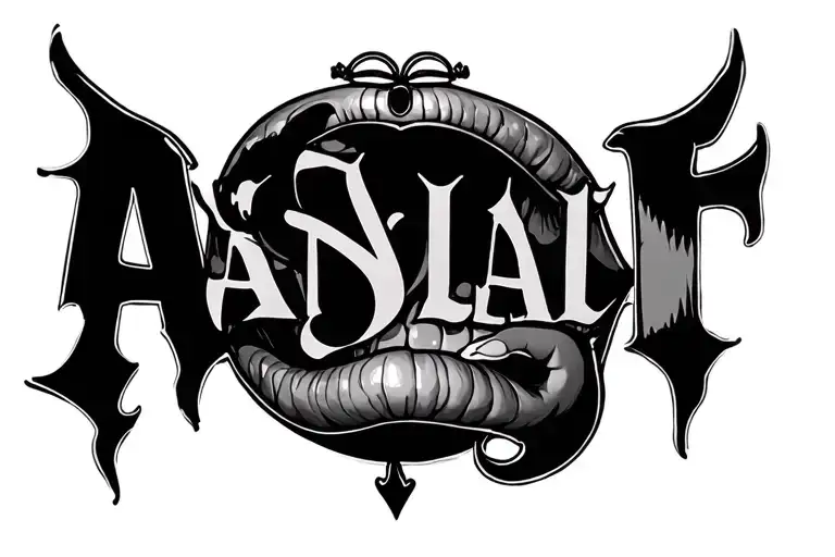 anal Slut tattoo design idea