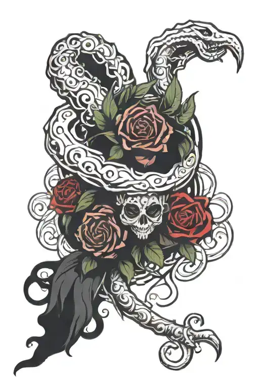 gothic Dark Mark Harry Potter tattoo design idea
