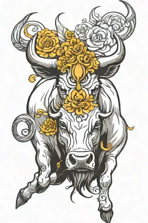 taurus bull tattoo design idea