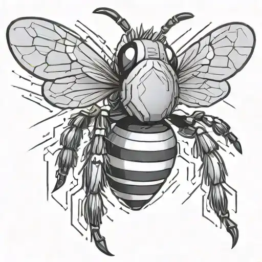 minecraft bee tattoo design idea
