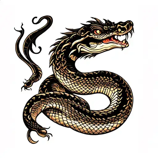 Laos Naga Snake tattoo design idea