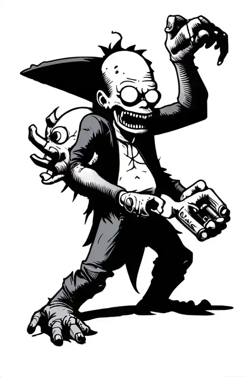 futurama horror movie characters tattoo design idea