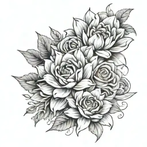 mum in heaven tattoo design idea