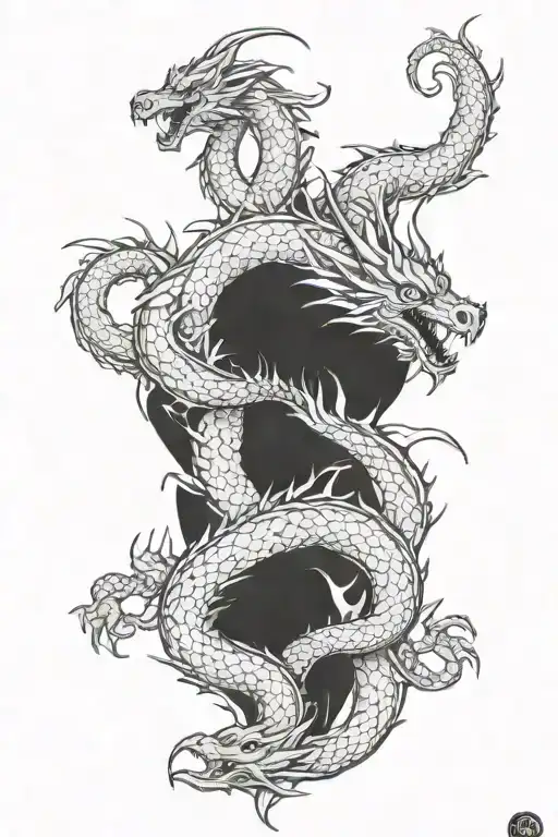 Hydra dragon tattoo design idea