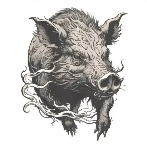 Boar tattoo design idea