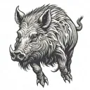 Boar tattoo design idea