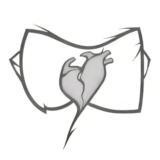 shattered rib cage with heart in it tattoo design idea