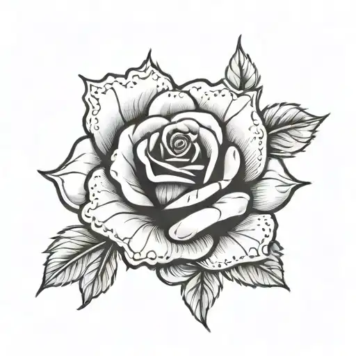 999 Rose tattoo design idea