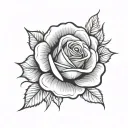 999 Rose tattoo design idea