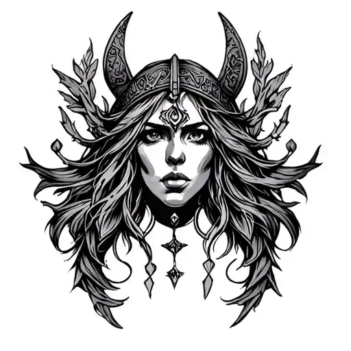 endometriosis survivor viking design tattoo design idea
