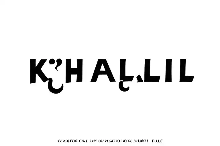 "KHALIL" PULSE FONT MINIMALIST tattoo design idea
