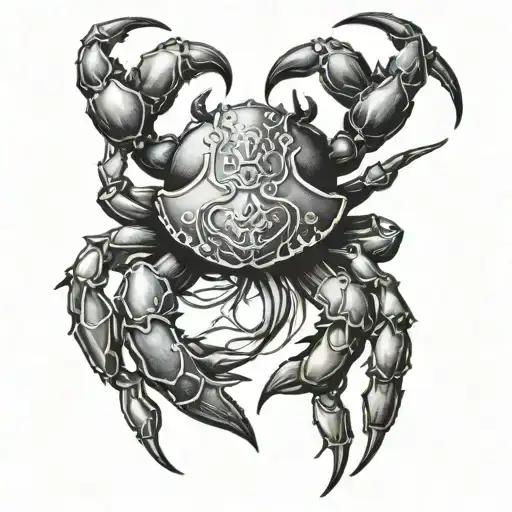 Cancer crab tattoo design idea