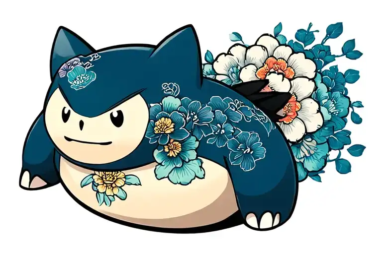 snorlax tattoo design idea
