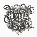 Word Humble with shadows  tattoo design idea
