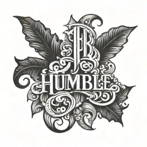 Word Humble with shadows  tattoo design idea